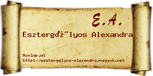 Esztergályos Alexandra névjegykártya