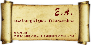 Esztergályos Alexandra névjegykártya