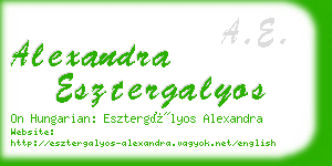 alexandra esztergalyos business card